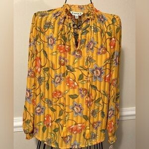 NWT Nanette Lepore Floral Long Sleeve Blouse